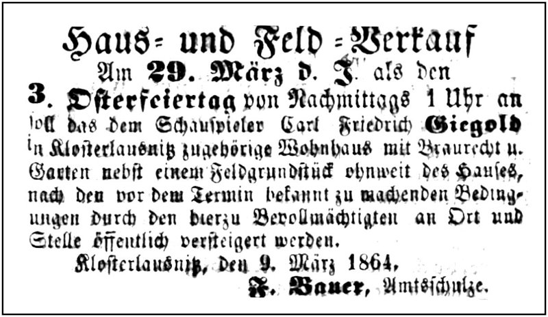 1864-03-29 Kl Hausverkauf Siegold